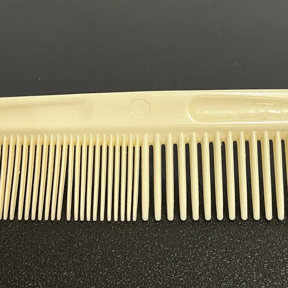 Vintage Goody Hair Comb Cream Ivory Color Wide & Tight Teeth Slim Unbreakable